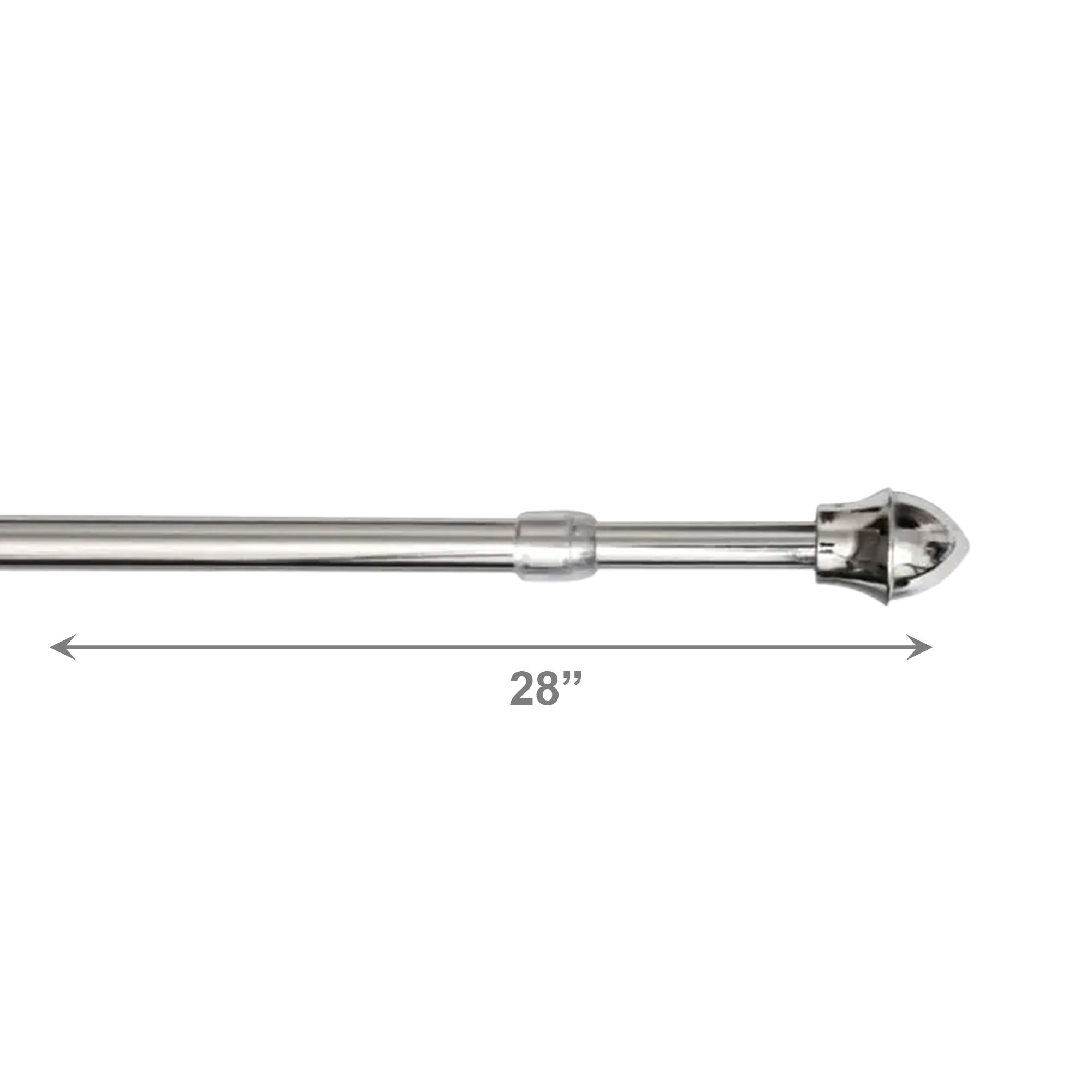 Adjustable 7/16 Inch Chrome Cafe Rod, Fits 28 to 48 Inches