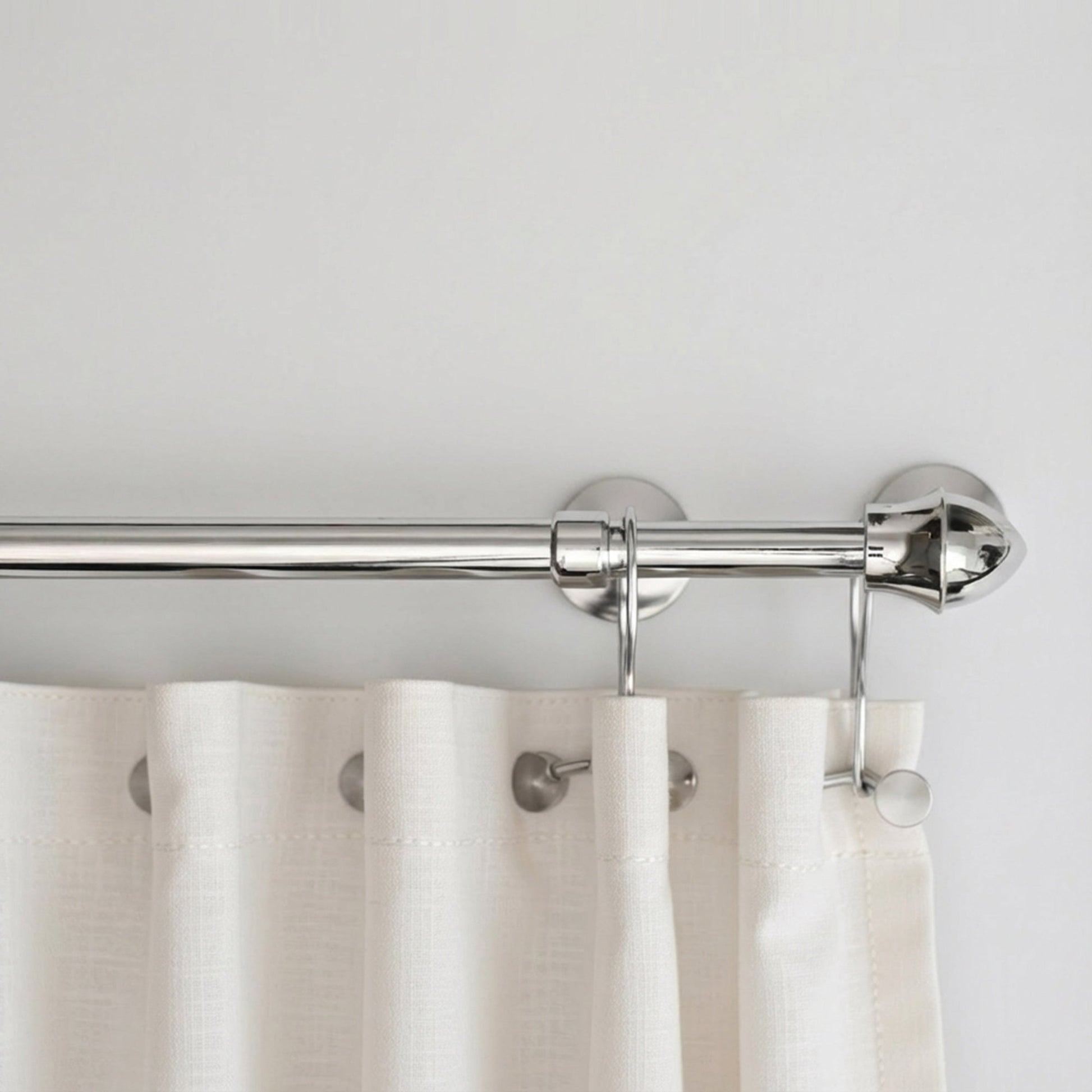 Adjustable 7/16 Inch Chrome Cafe Rod, Fits 48 to 84 Inches