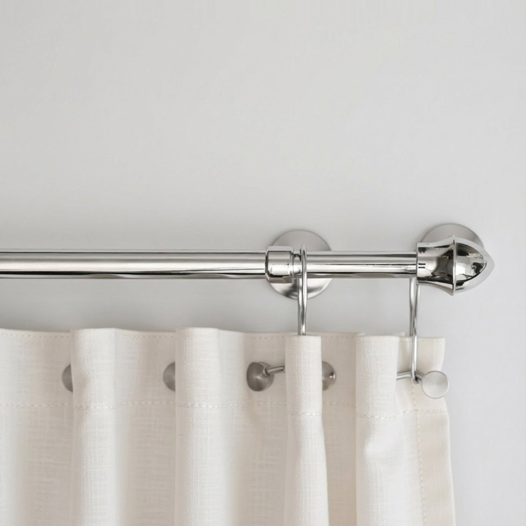 Adjustable 7/16 Inch Chrome Cafe Rod, Fits 48 to 84 Inches