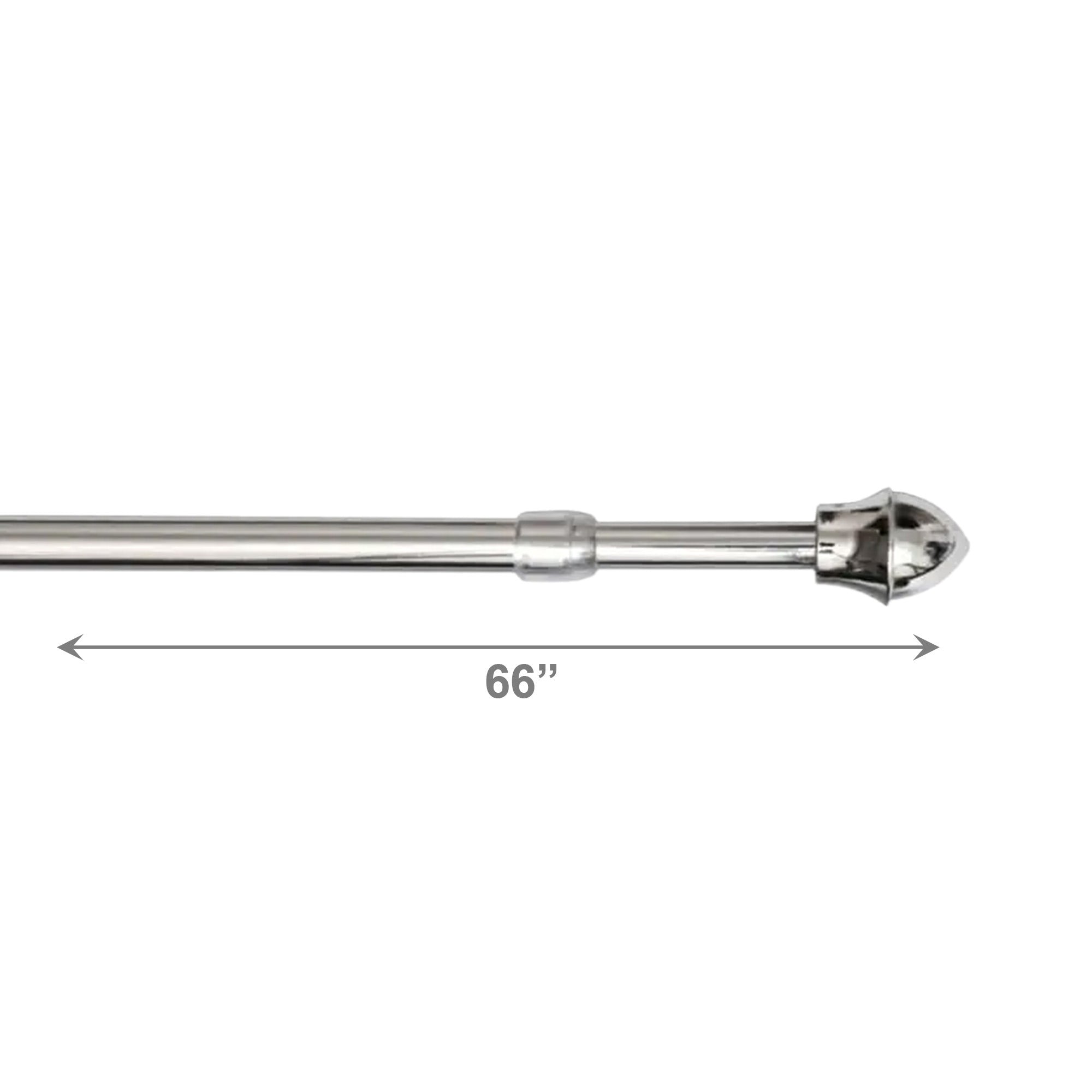 Adjustable 7/16 Inch Chrome Cafe Rod, Fits 66 to 120 Inches