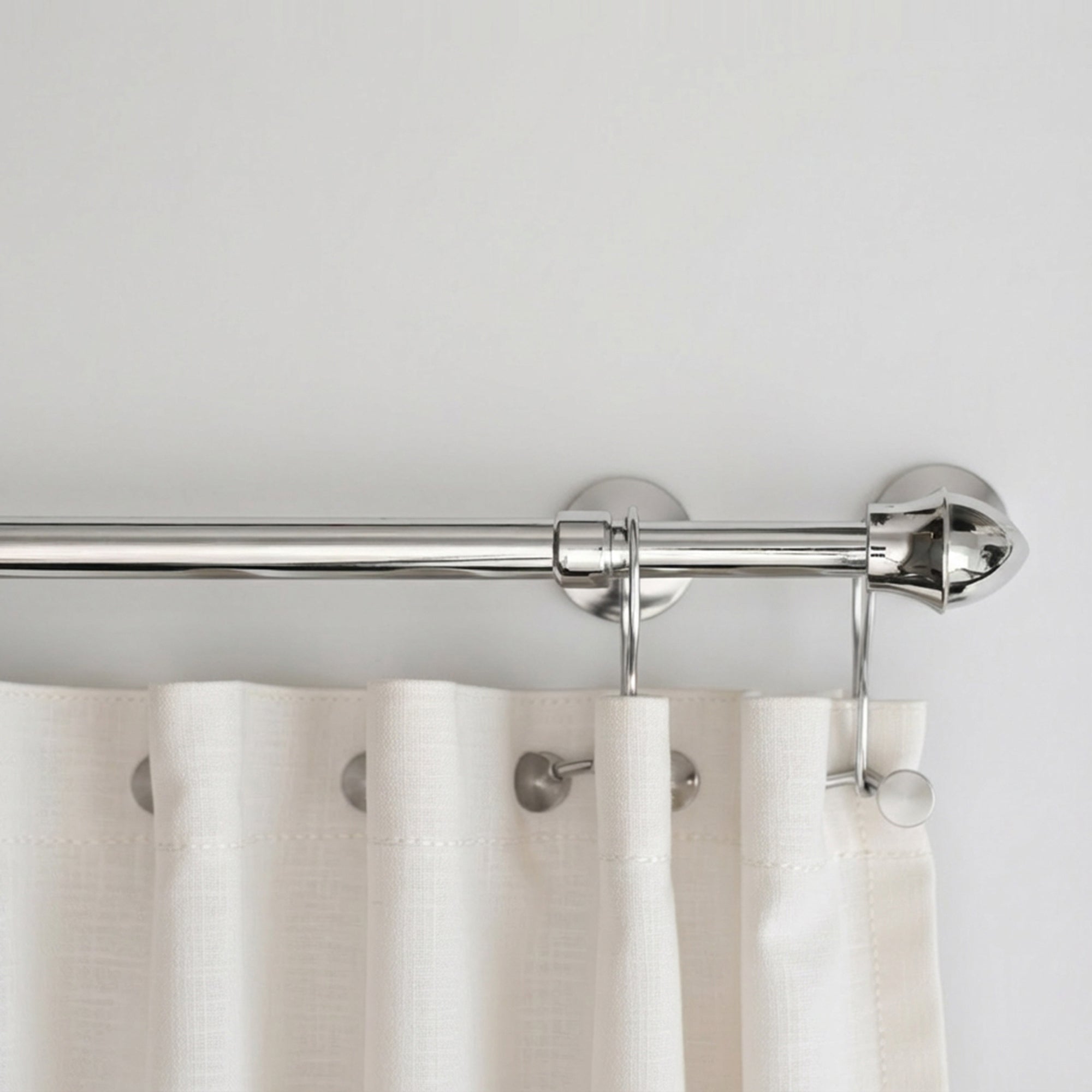 Adjustable 5/8 Inch Chrome Cafe Rod, Fits 28 to 48 Inches