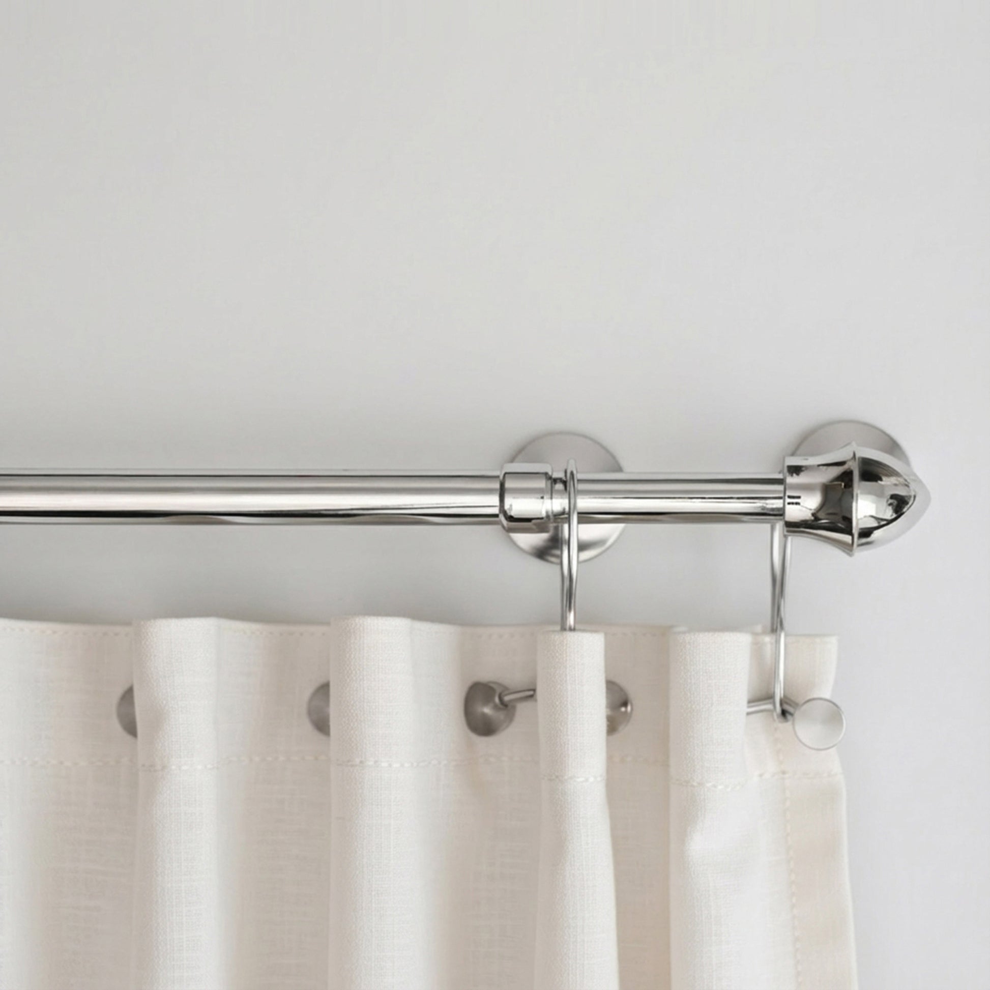 Adjustable 5/8" Chrome Cafe Rod, Fits 48 to 84 Inches