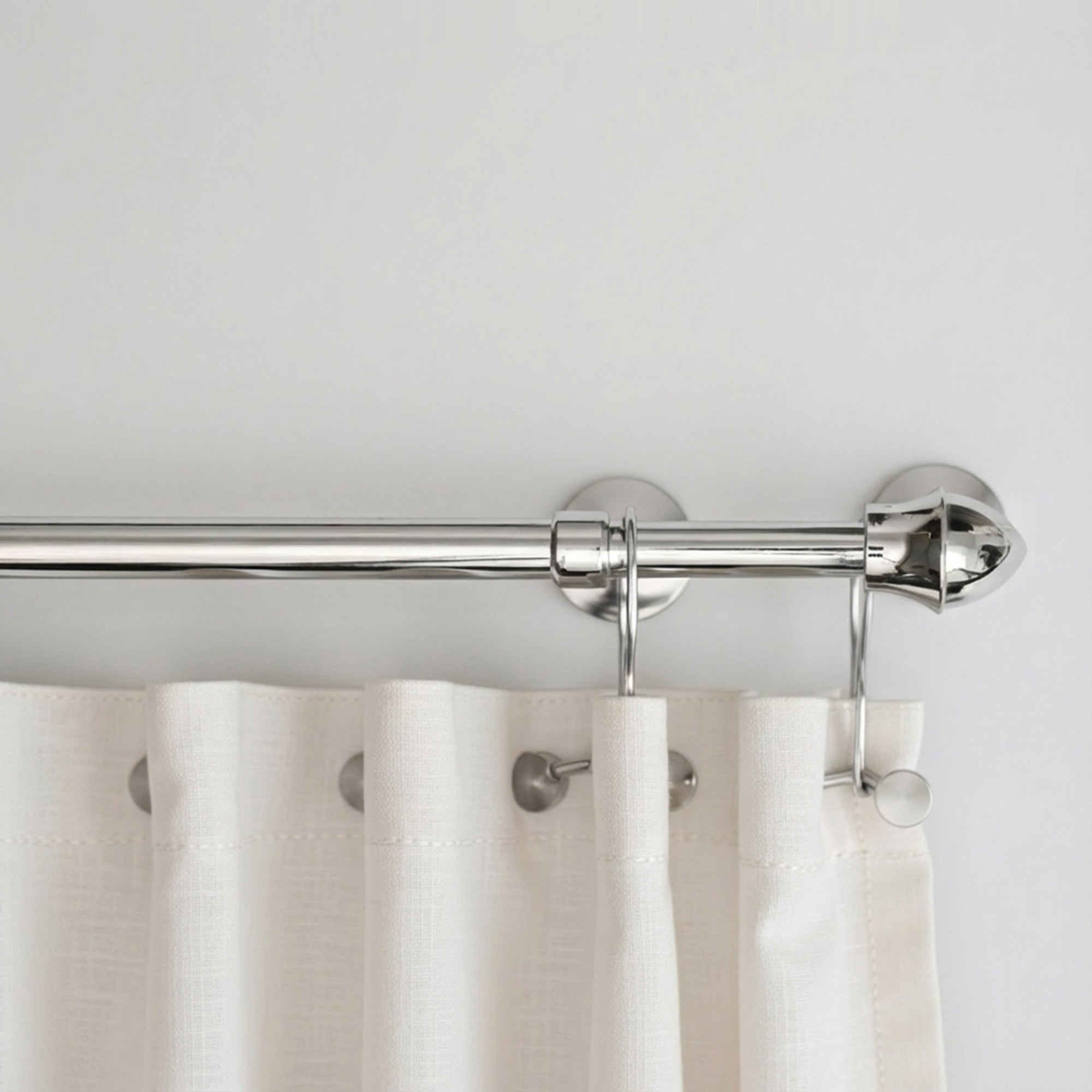 Adjustable 5/8" Chrome Cafe Rod, Fits 48 to 84 Inches