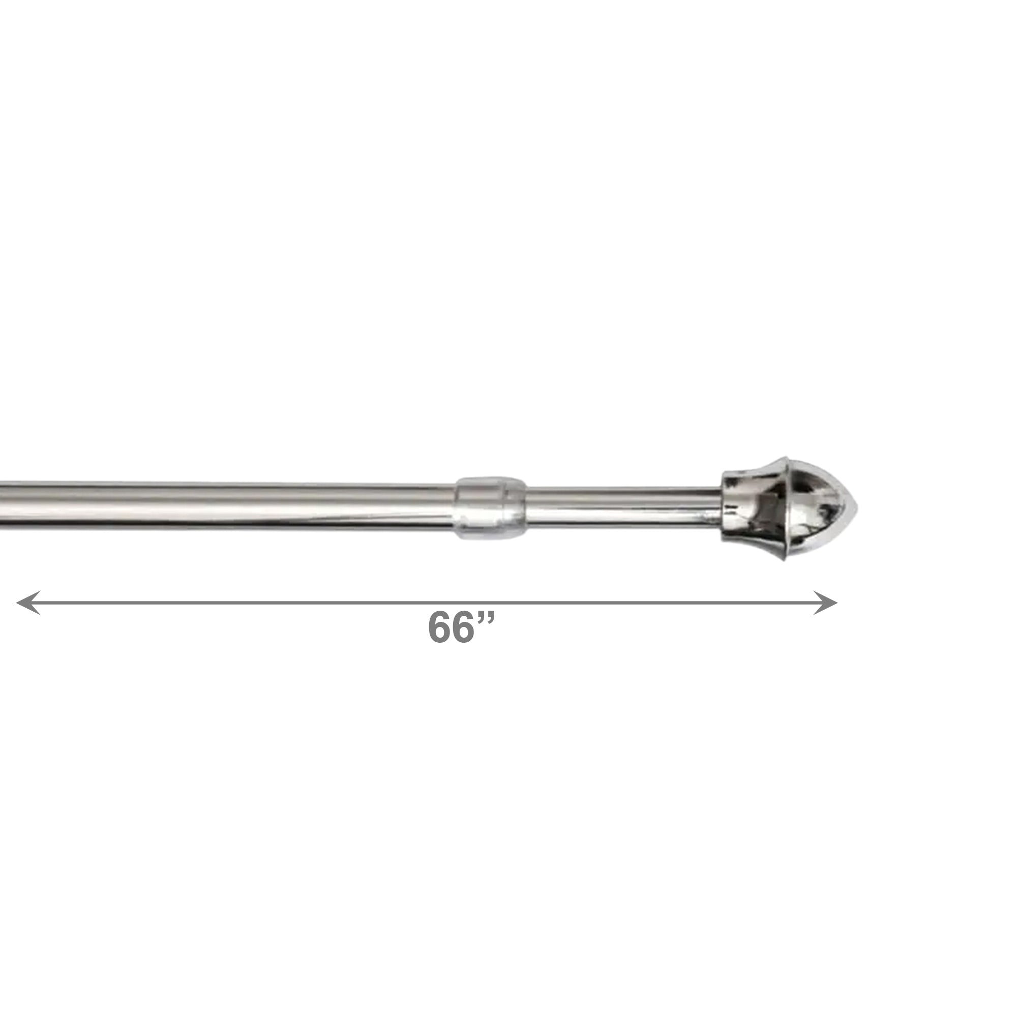 Adjustable 5/8" Chrome Cafe Rod, Fits 66 to 120 Inches