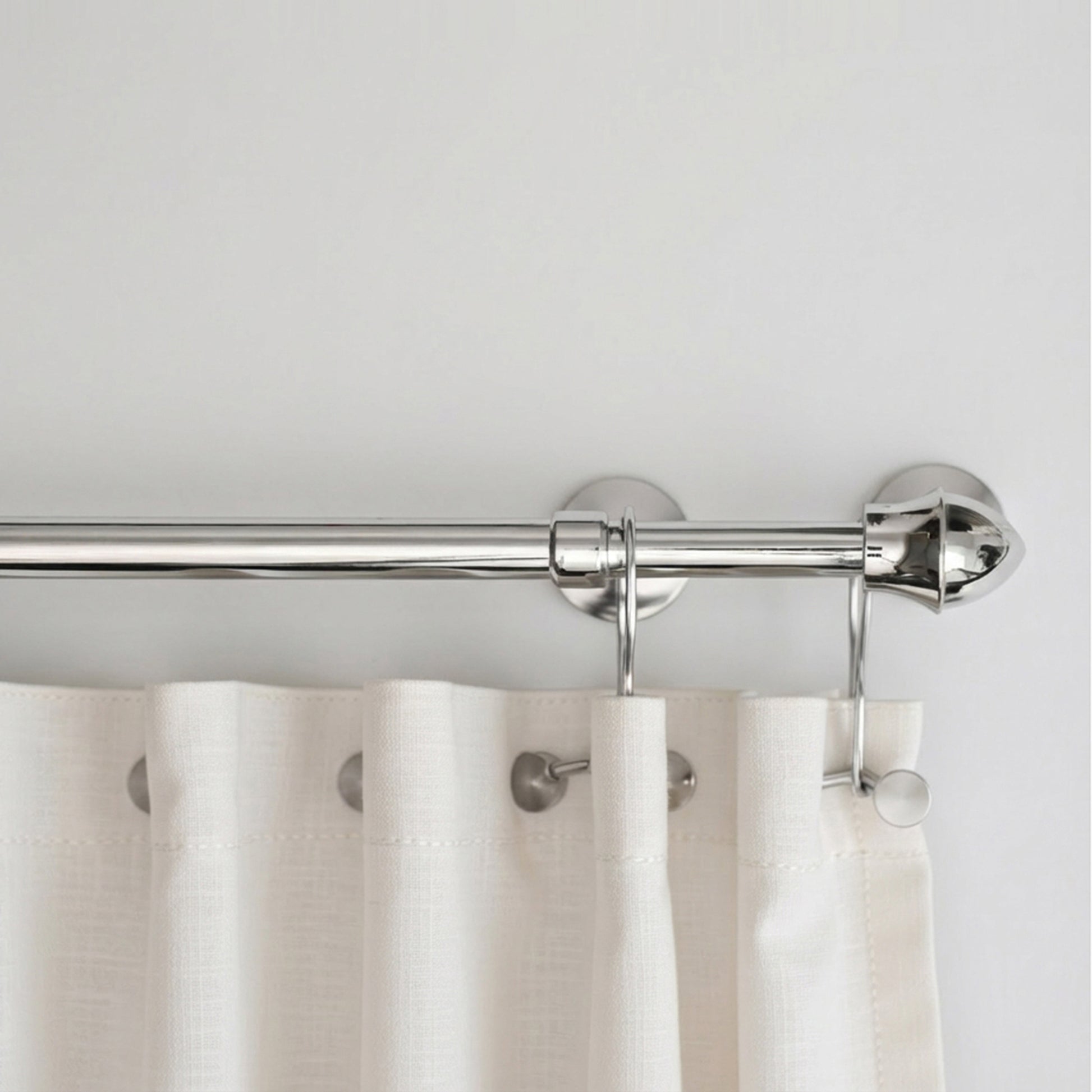 Adjustable 5/8" Chrome Cafe Rod, Fits 66 to 120 Inches