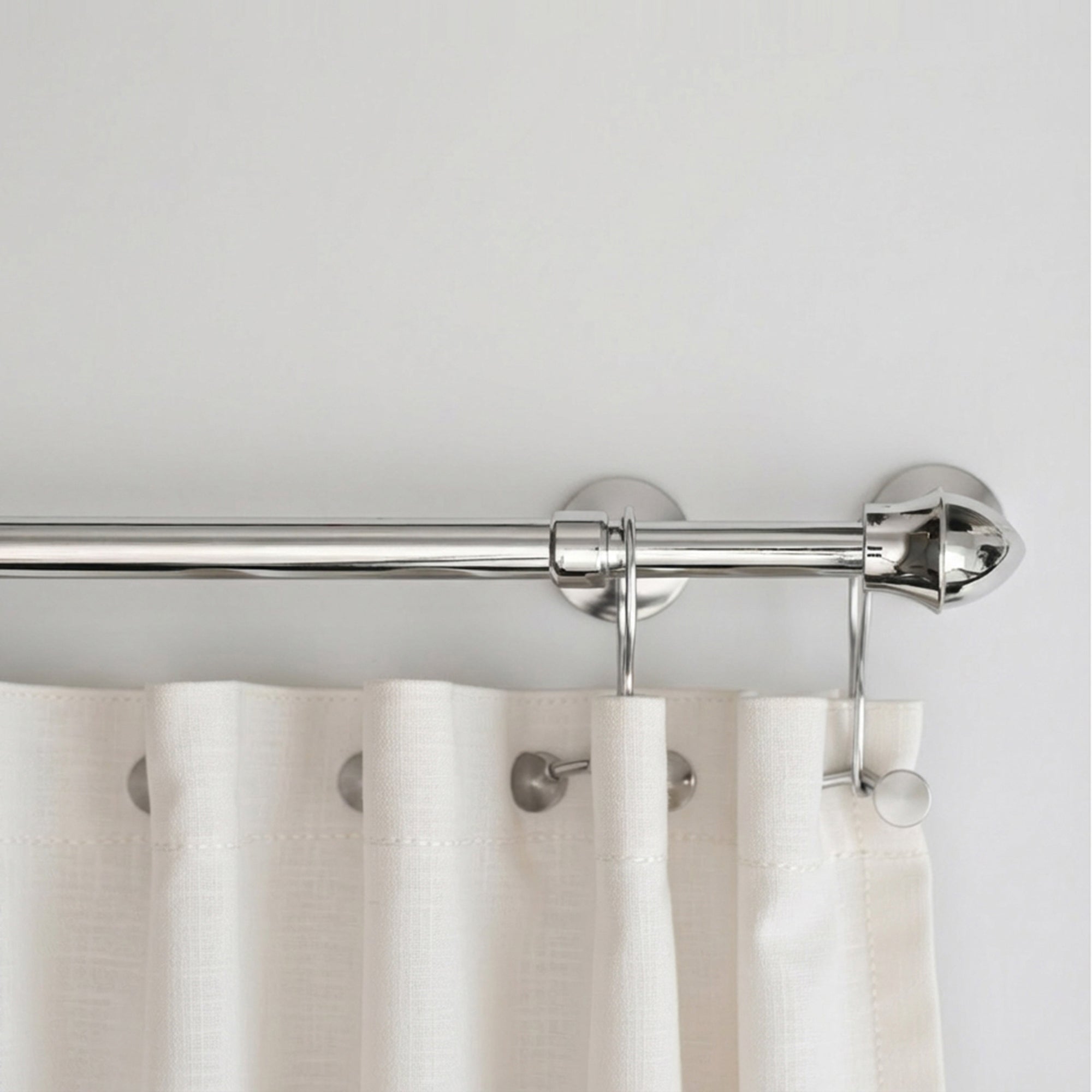 Adjustable 5/8" Chrome Cafe Rod, Fits 66 to 120 Inches