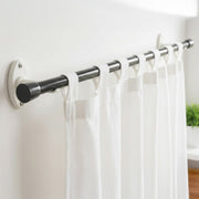7/16" Black Spring Tension Rod, Adjustable 18 to 28 Inches - Set of 2