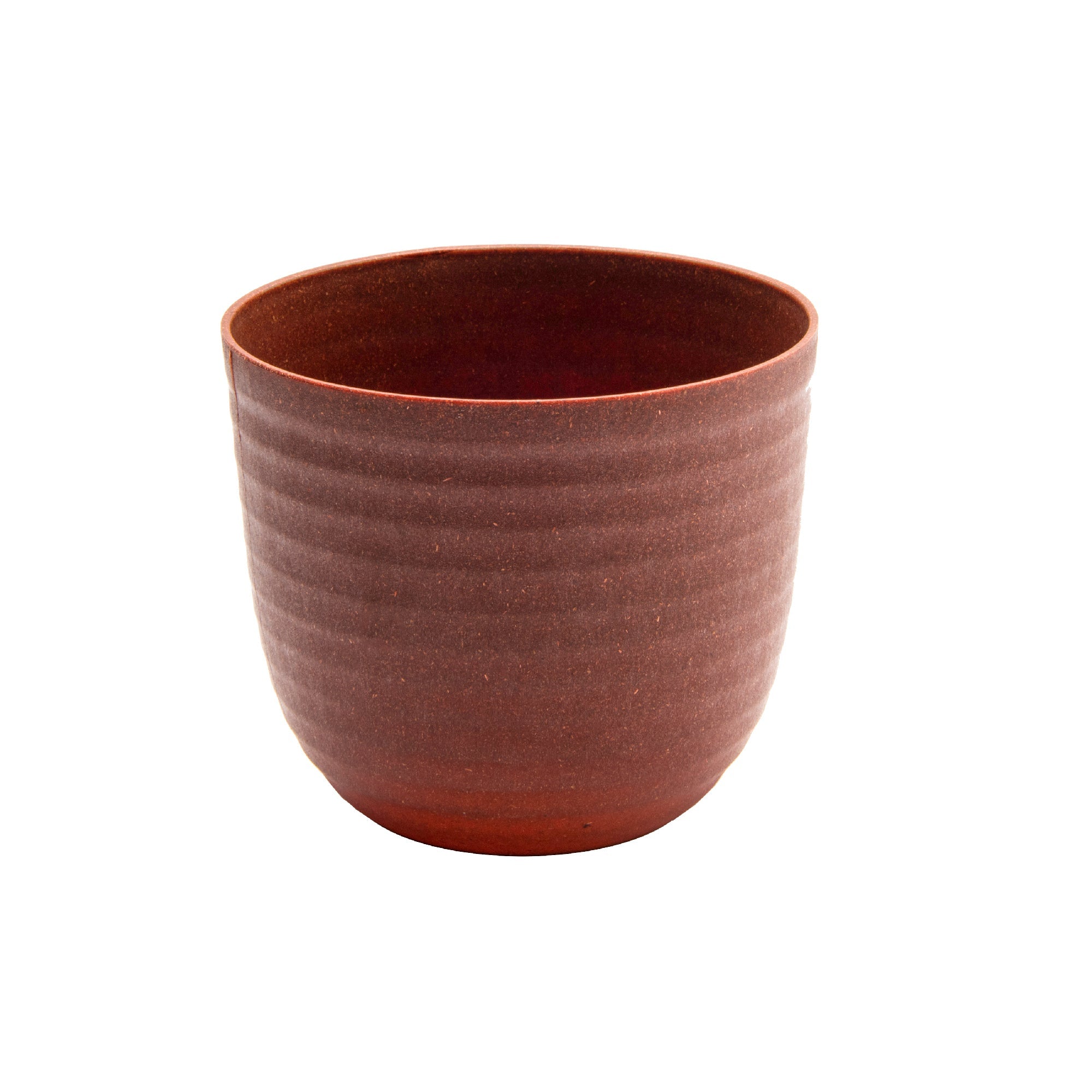 8.6" Eco-Friendly Cayenne Matera Round Planter - Set of 2