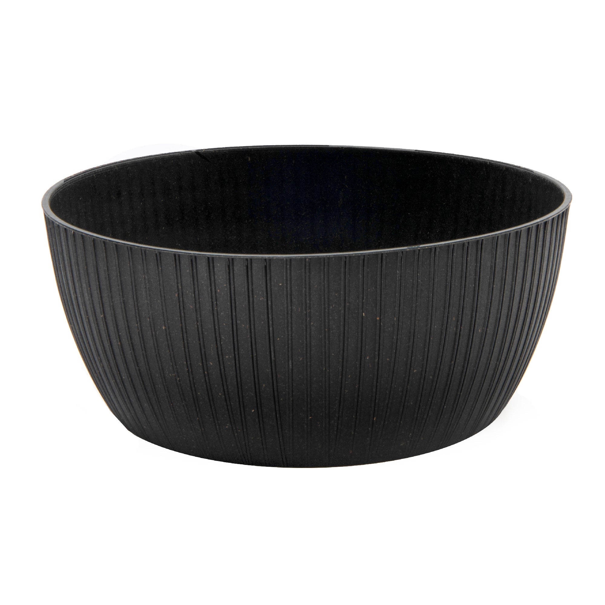 12.6" Eco-Friendly Charcoal Lucca Round Planter - Set of 2