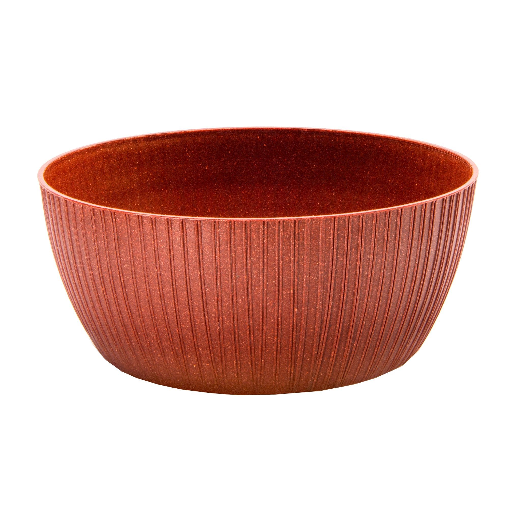 12.6" Eco-Friendly Cayenne Lucca Round Planter - Set of 2