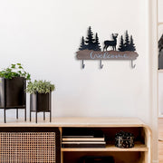 Metal 4-Hook Forest Hanger – Welcome Design, Wall Organizer, Home Entryway