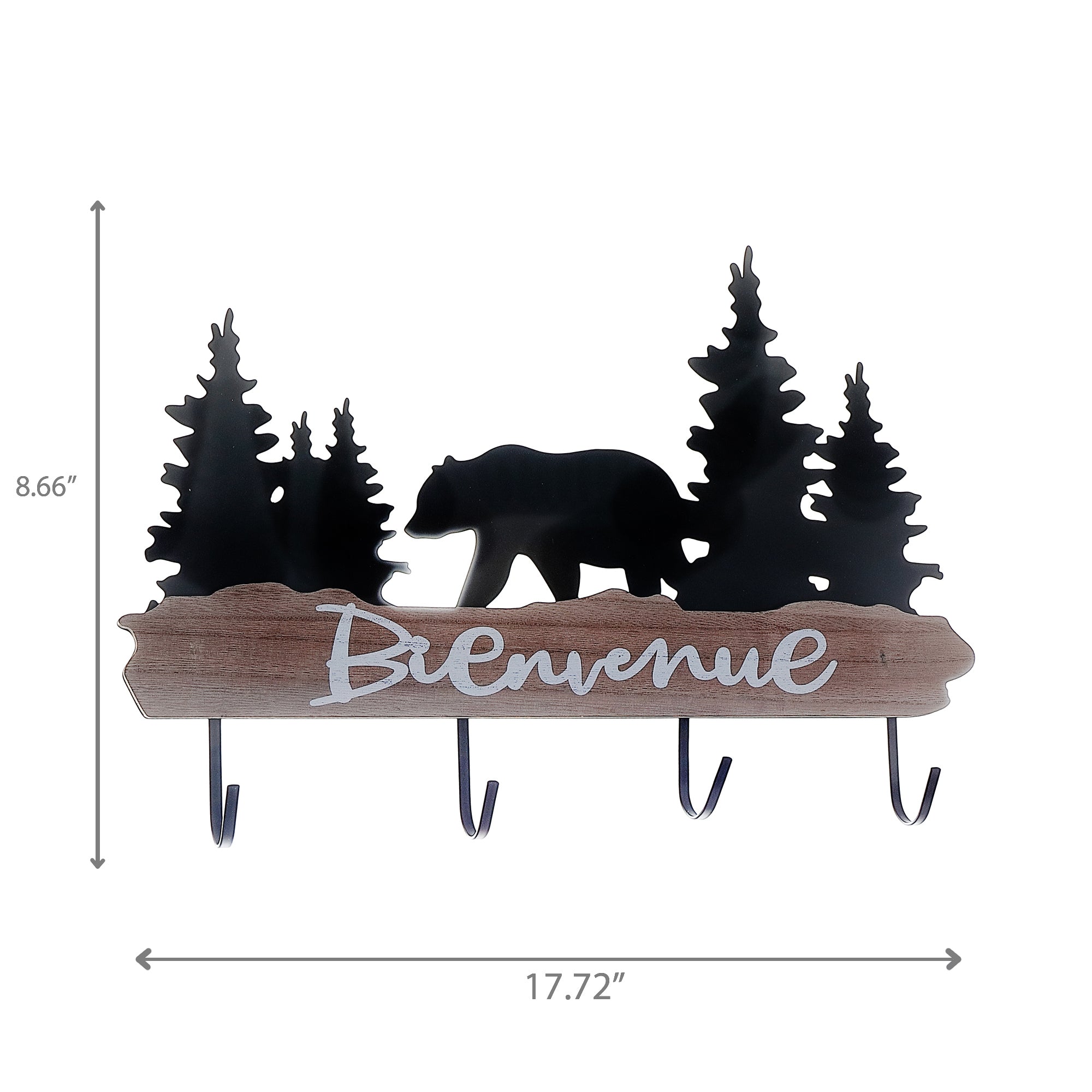 Metal 4-Hook Forest Hanger – Bienvenue Design, Wall Organizer, Home Entryway