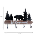 Metal 4 Hook Hanger  Forest- Bienvenue