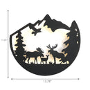 Led Metal Laser Cut Scenic Forest Moose