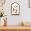 Framed Wood & Glass Wall Art With Dried Floral