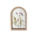 Framed Wood & Glass Wall Art With Dried Floral
