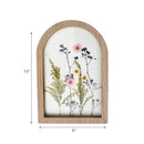Framed Wood & Glass Wall Art With Dried Floral
