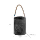 Black Metal Lantern Moose Cutout