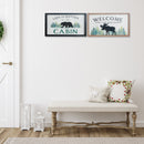 Framed Wooden Wall Art Welcome Moose/Cabin Bear Assorted - Set of 2