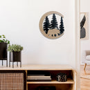 Wood & Metal Wall Art Midnight Bear Forest