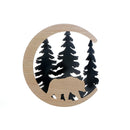 Wood & Metal Wall Art Midnight Bear Forest