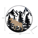 Wood & Metal Wall Art Moose Forest
