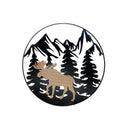 Wood & Metal Wall Art Moose Forest