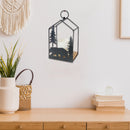 Metal Forest Bear Lantern With Led Candle