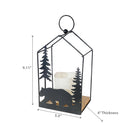 Metal Forest Bear Lantern With Led Candle