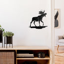 Black Metal Wall Decorativer Moose