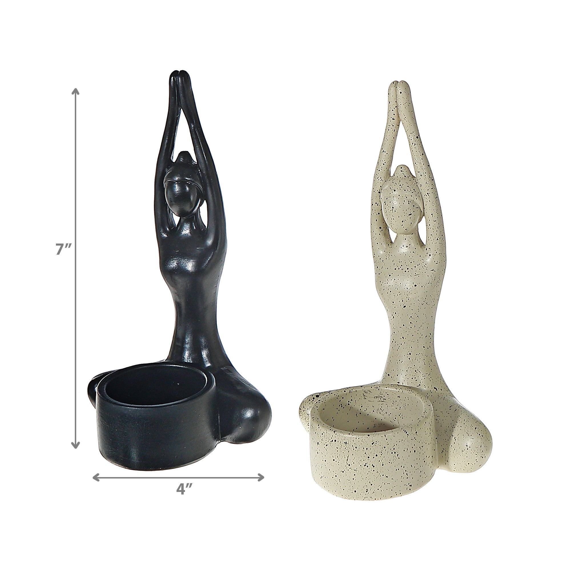 Tealight Holder Yoga Pose Balancing Butterfly Set Of 2, Balancing Butterfly Yoga Tealight Holder Set, Meditation Decor