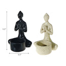 Tealight Holder Yoga Pose Namaste - Set of 2