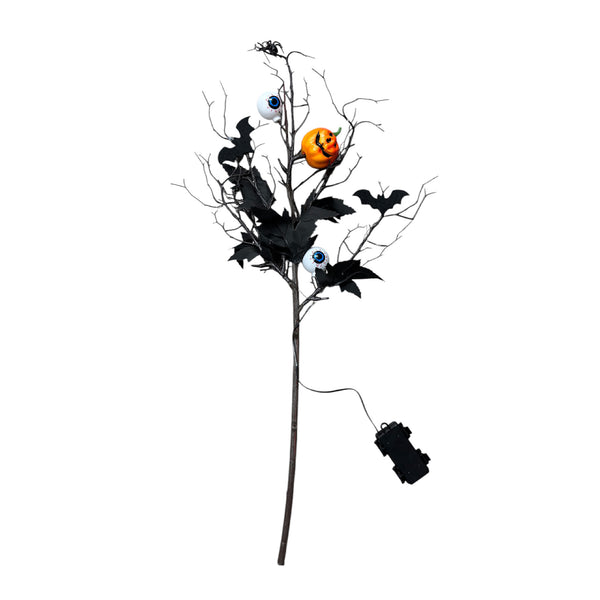 28" Led Branch 20L With Creepy Creatures