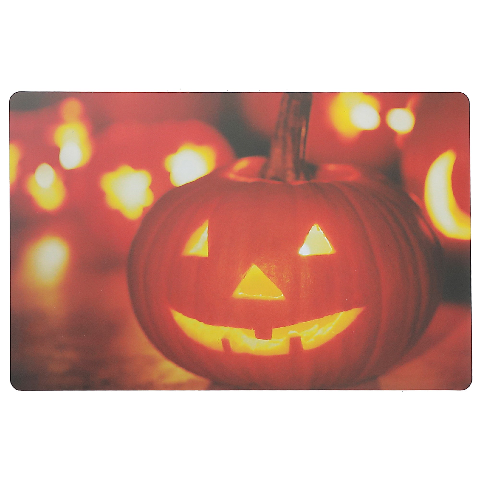 Flying Ghost & Jack O’Lantern Reversible Plastic Placemat Set of 12 – Halloween Table Decor