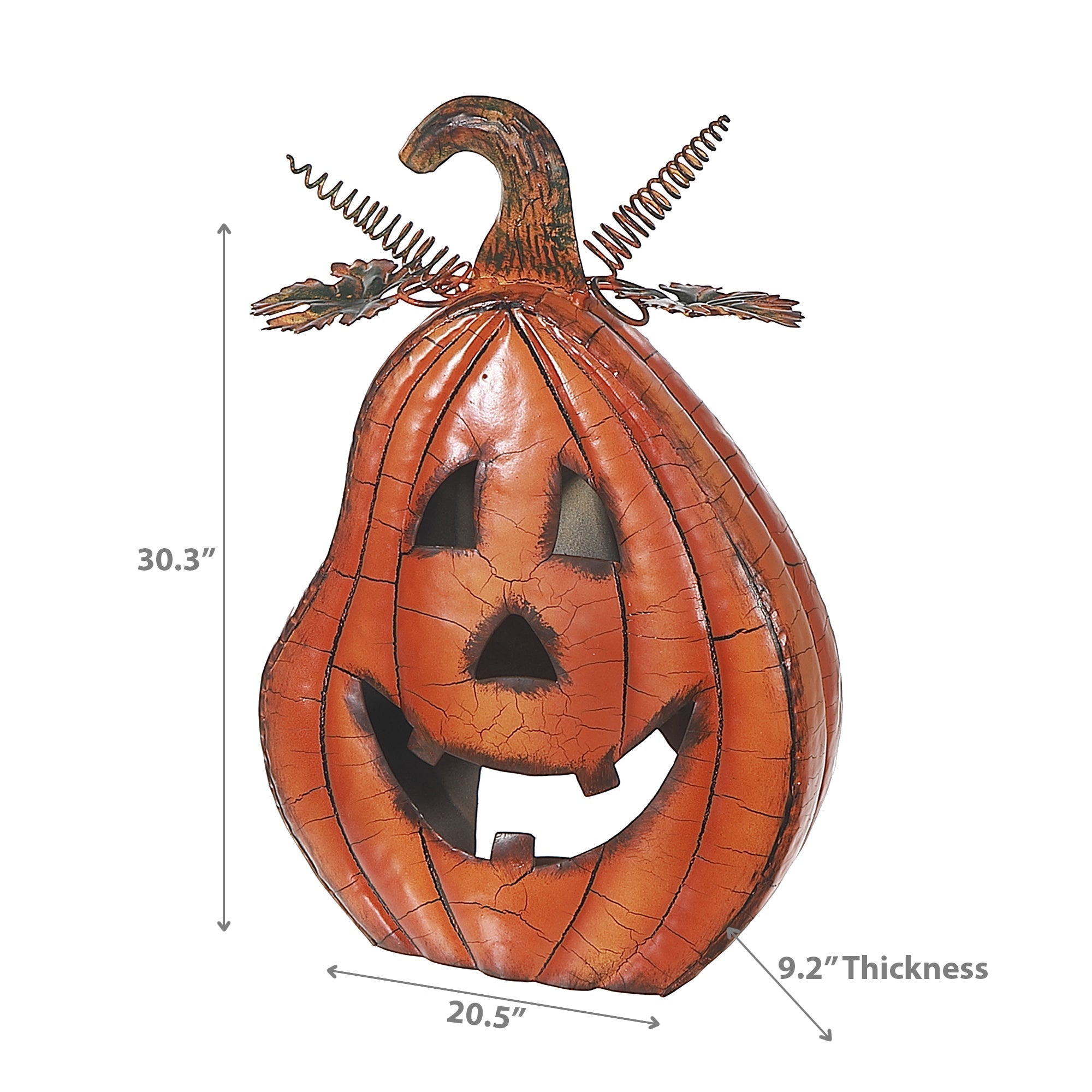 Metal Halloween Pumpkin Decoration – Fall Tabletop & Spooky Accent