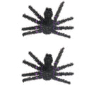 Black Spider Tinsel Ornament - Set of 2