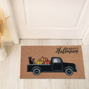 Coir Door Mat (Black Truck - Happy Halloween)