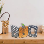 Wooden Folding “Boo” Sign Tabletop Decoration – Halloween Decor