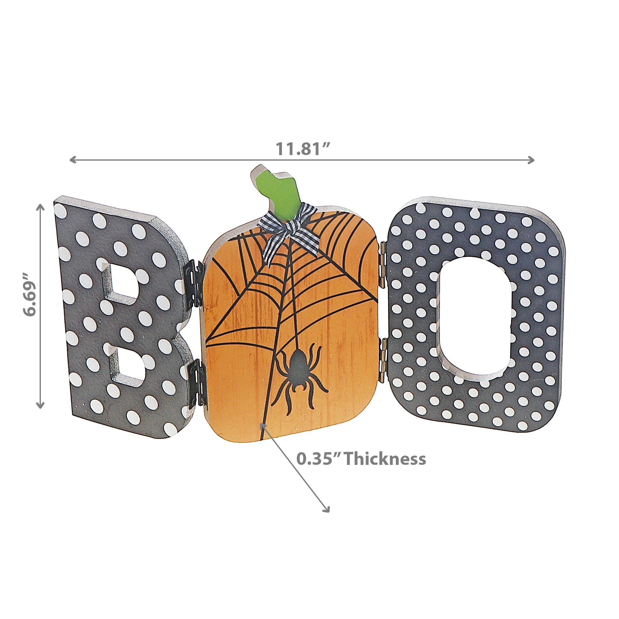Wooden Folding “Boo” Sign Tabletop Decoration – Halloween Decor