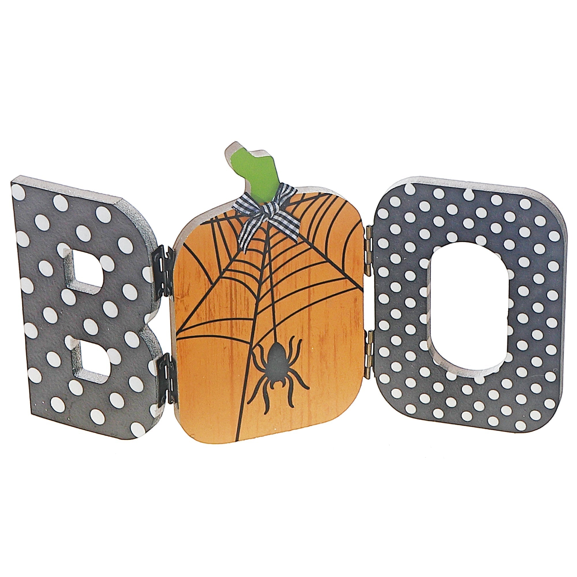 Wooden Folding “Boo” Sign Tabletop Decoration – Halloween Decor