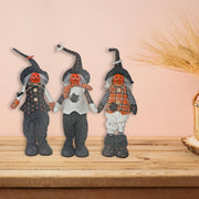 Cotton Standing Witch Figurine, Halloween Decoration, Spooky Tabletop Decor - Set Of 3