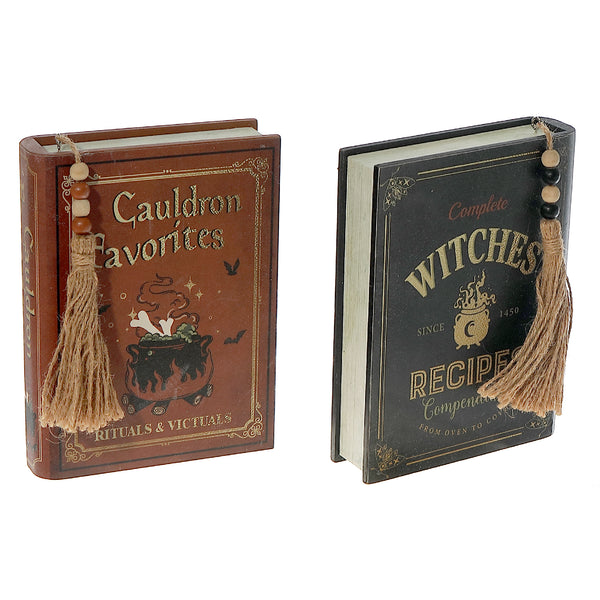 Wooden Witches Book Block (Asstd) - Set of 2