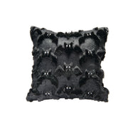 Polyester Fleece Embroidered Cushion Bats, Throw Pillow, Holiday Decor- Set of 2