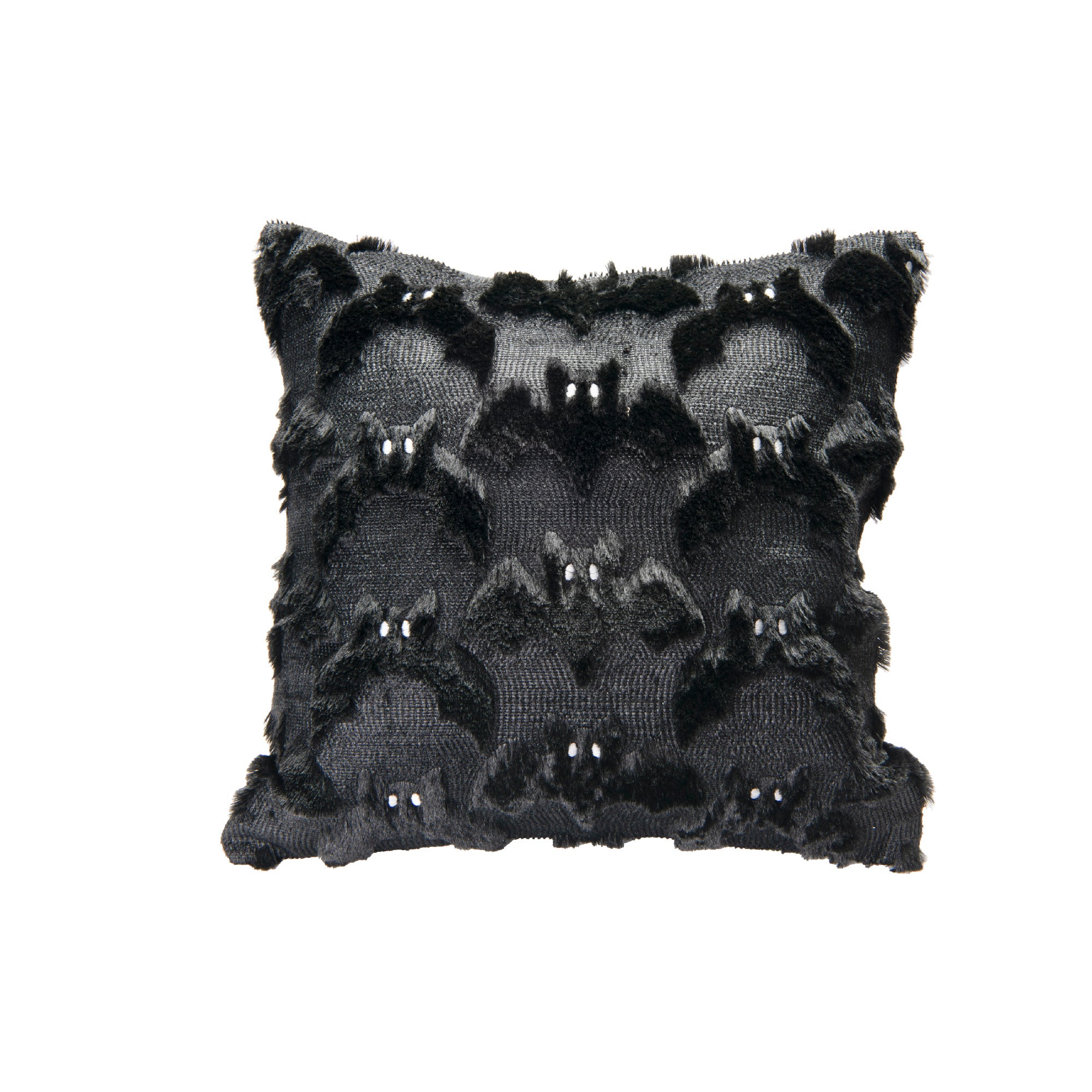 Polyester Fleece Embroidered Cushion Bats, Throw Pillow, Holiday Decor- Set of 2
