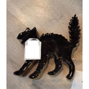 Wood Carved Halloween Black Cat - Set of 2