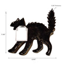 Wood Carved Halloween Black Cat - Set of 2