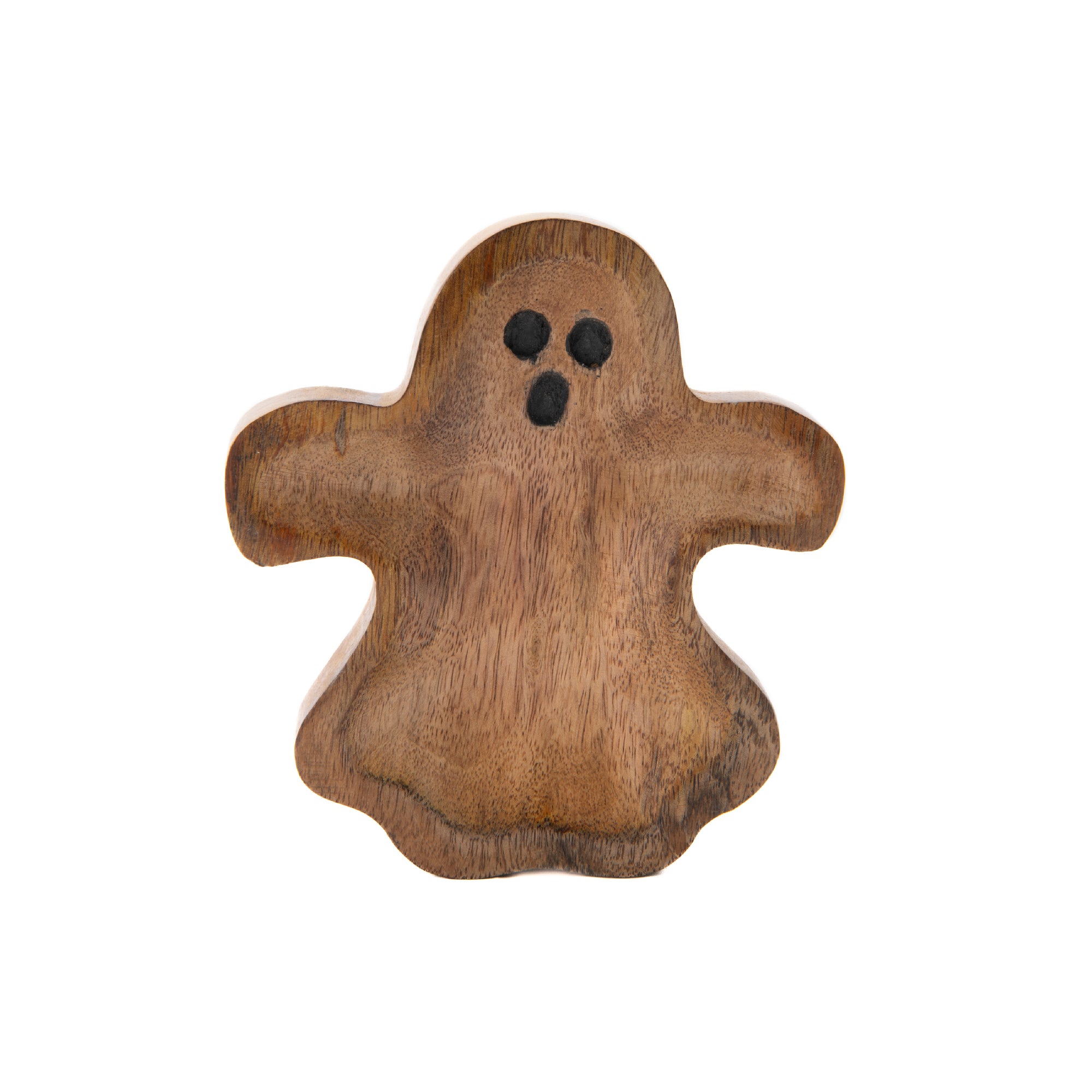 Mango Wood Shaped Serving Tray Ghost, Halloween, Serving Tray, Holiday Decor