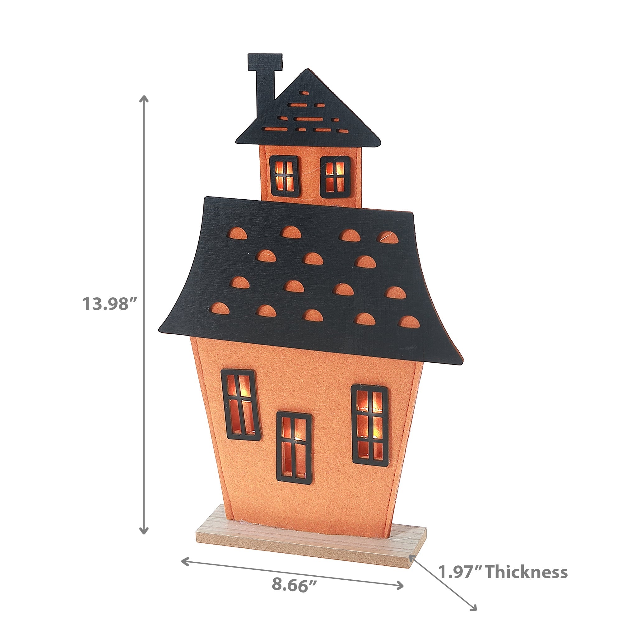 Large Ghost & Haunted Felt House Halloween Decoration – Spooky Tabletop Decor