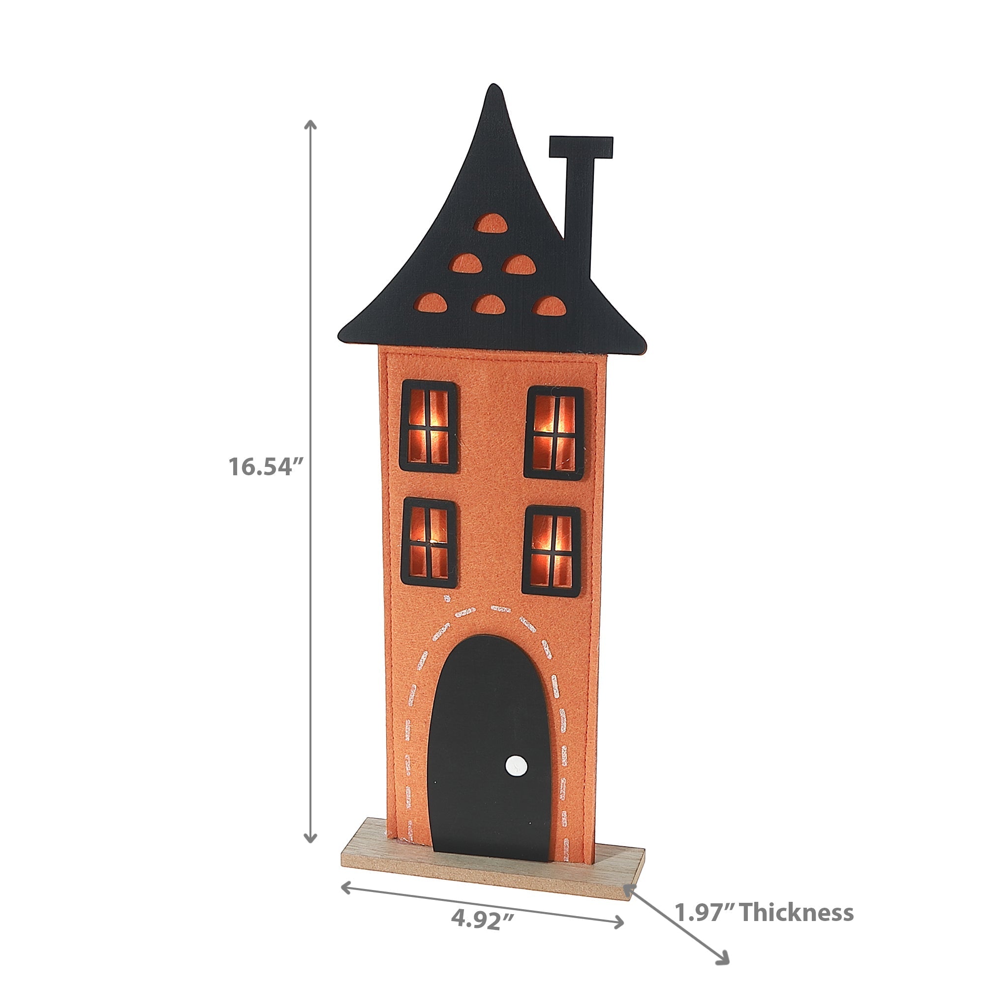 Large Haunted Felt House Halloween Decoration – Spooky Tabletop Decor, Fall Accent