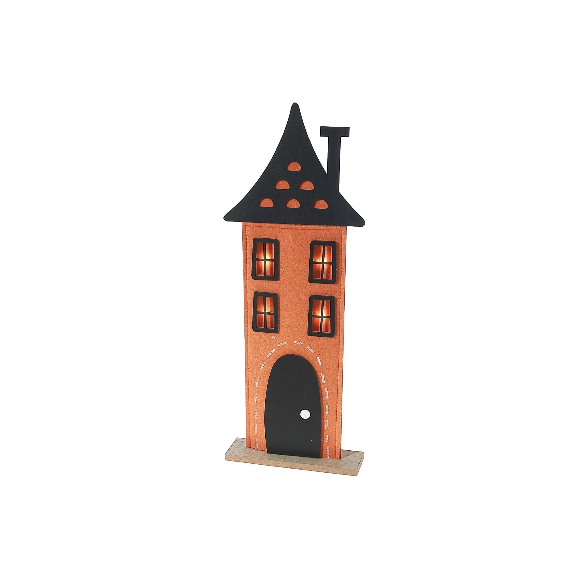 Large Haunted Felt House Halloween Decoration – Spooky Tabletop Decor, Fall Accent